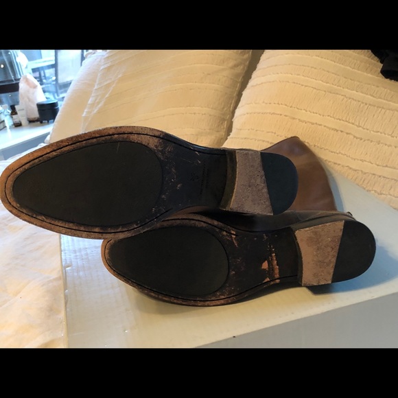 FRYE 76976 Lindsay Plate Brown Leather Boots 8 - Picture 6 of 6